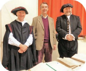 Chairman Mike Duguid flanked by Ian Swan and Ian McIntyre